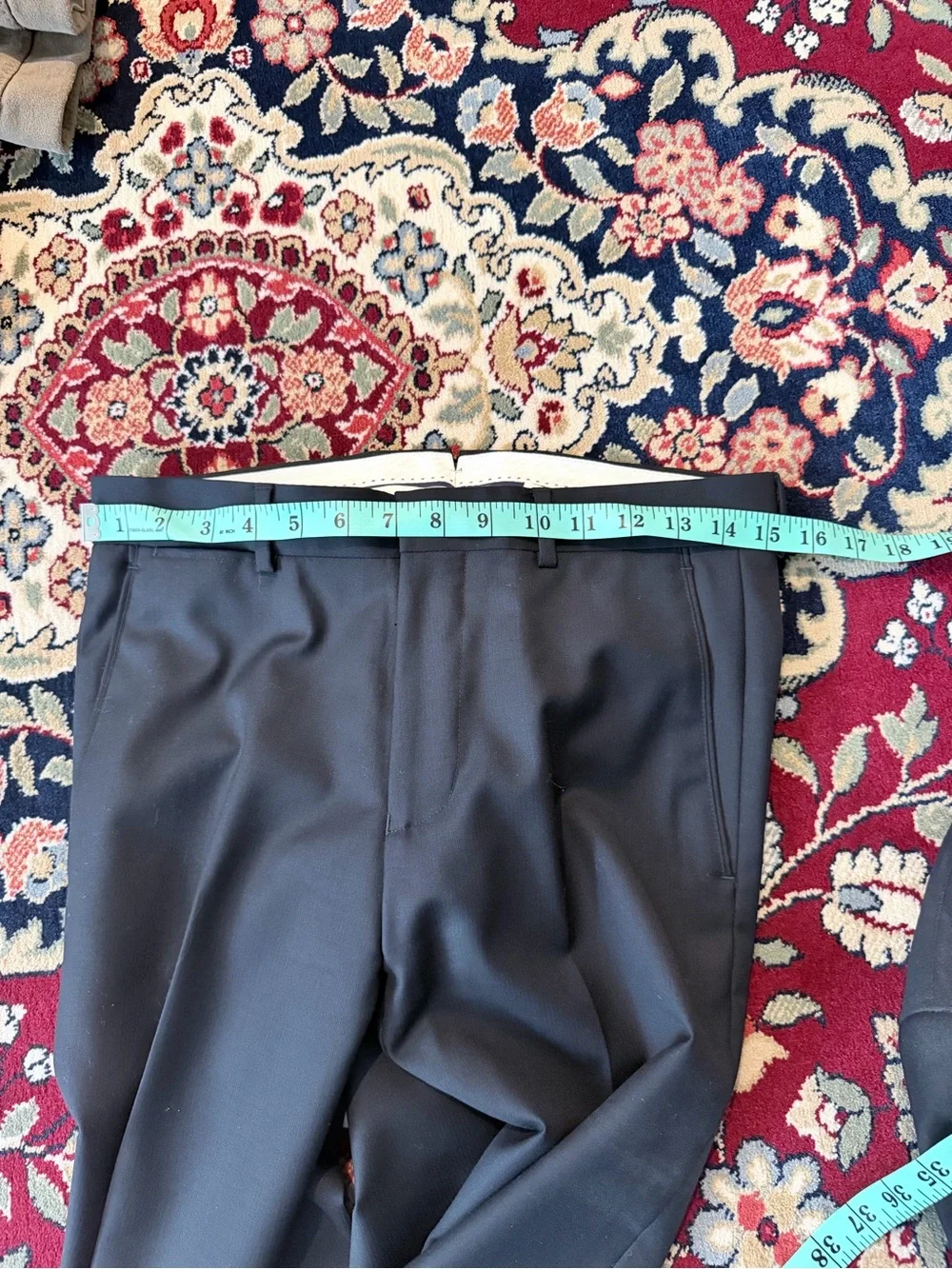 Men's Black Two-Button Suit with Purple Lining
